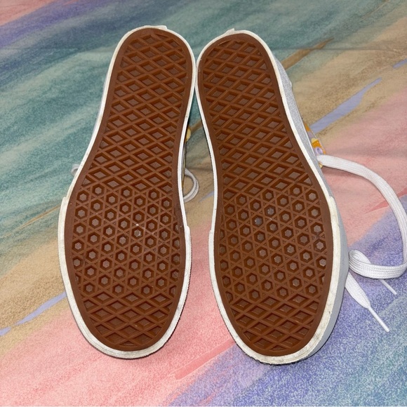 Vans SK8-Hi Tapered Stackform Shoes In Checkerboard Floral Orange size 5 - Picture 7 of 7